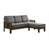 Alanio 3 Seater L Shape Wooden Sofa